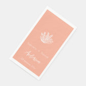 Lily of the Valley, Brautparty/Verlobung, Weddin Serviette (Ecke)