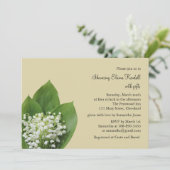Lily of the Valley Bridal Dusche Einladung (Stehend Vorderseite)