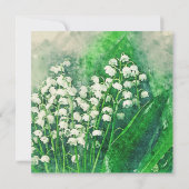 Lily of the Valley Bridal Duwer Einladung (Rückseite)