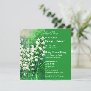 Lily of the Valley Bridal Duwer Einladung