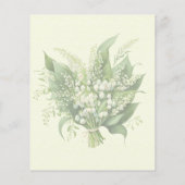 Lily of the Valley BUDGET Hochzeit Einladung (Rückseite)