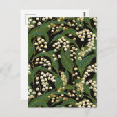 Lily-of-the-Valley Chiyogami Postkarte (Vorne/Hinten)