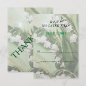 LILY OF THE VALLEY CUSTOMIZABLE RSVP CARDS KARTE (Vorne/Hinten)