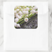 Lily of the Valley "Danke" Aufkleber (Tasche)