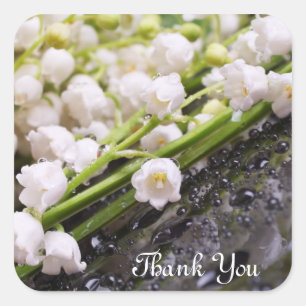 Lily of the Valley "Danke" Aufkleber