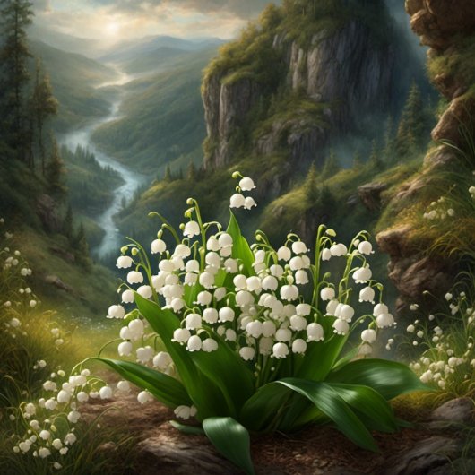Lily of the Valley Dankeschön Card Dankeskarte