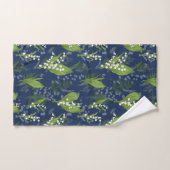 Lily of the Valley Dark Blue Background Handtuch (Handtuch)
