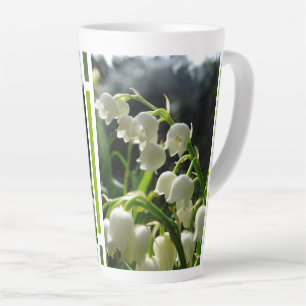 Lily-of-the-Valley Design Latte Tasse