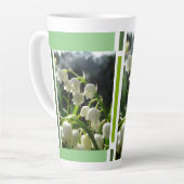 Lily-of-the-Valley Design Latte Tasse (Linke Ecke)