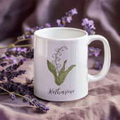 Lily of the Valley Elegant Personalisiert Kaffeetasse