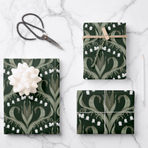 Lily of the Valley Elegantes Design Geschenkpapier Set