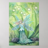 Lily of the Valley Fairy Fantasy Art Print Poster (Vorne)