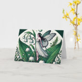 Lily of the Valley Fairy Illustration Spring Karte (Gelbe Blume)