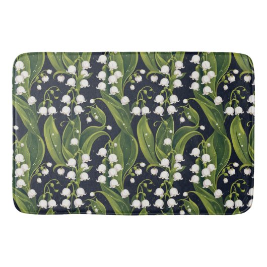 Lily of the Valley Floral Bath Mat Badematte (Vorderseite)