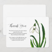 Lily of the Valley Floral Beerdigung Tod Vielen Da Einladung (Vorne/Hinten)