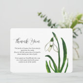 Lily of the Valley Floral Beerdigung Tod Vielen Da Einladung (Stehend Vorderseite)