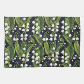 Lily of the Valley Floral Botanical Kitchen Handtu Geschirrtuch (Horizontal)