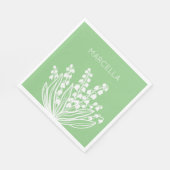 Lily of the Valley Floral Bouquet Individuelle Nam Serviette (Ecke)