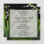 Lily of the Valley Floral Brautparty Einladung (Vorne/Hinten)
