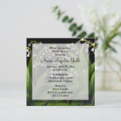 Lily of the Valley Floral Brautparty Einladung (Stehend Vorderseite)