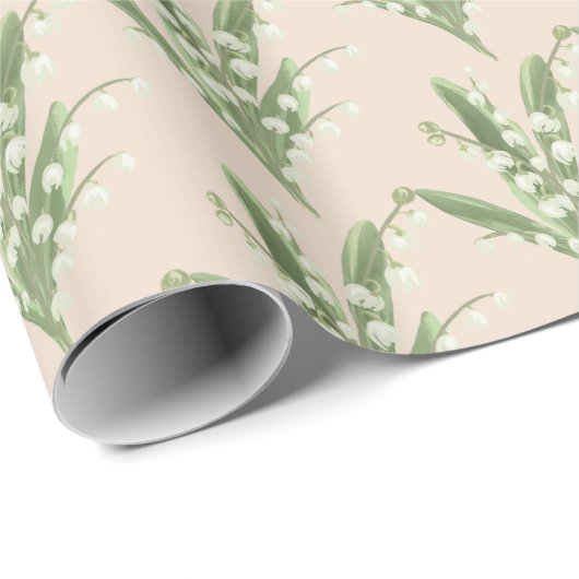 Lily of the Valley Floral Geschenkpapier (Rolleneckpunkt)