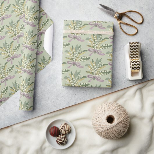 Lily of the Valley Floral Geschenkpapier (Kunsthandwerk)
