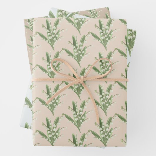 Lily of the Valley Floral Geschenkpapier Set (Beispiel)