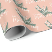 Lily of the Valley Floral Happy Mother Day Geschenkpapier (Rolleneckpunkt)
