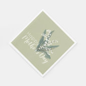 Lily of the Valley Floral Happy Mother Day Serviette (Ecke)