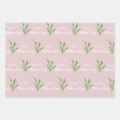Lily of the Valley Floral Happy Mütter Day Geschenkpapier Set (Vorderseite 2)