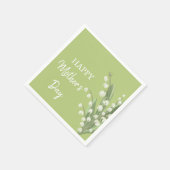 Lily of the Valley Floral Happy Mütter Day Serviette (Ecke)