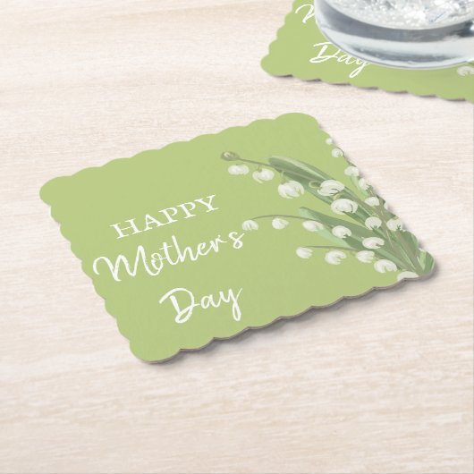 Lily of the Valley Floral Happy Mütter Day Untersetzer (angewinkelt)