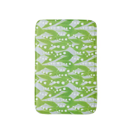 Lily of the Valley Floral Pattern Badematte (Vorderseite Vertikal)
