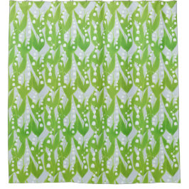Lily of the Valley Floral Pattern Duschvorhang