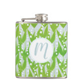 Lily of the Valley Floral Pattern Flachmann (Vorderseite)