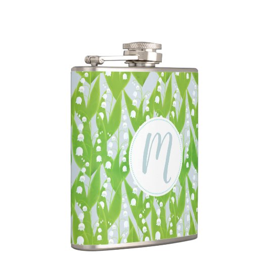 Lily of the Valley Floral Pattern Flachmann (Rechts)