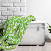 Lily of the Valley Floral Pattern Fleecedecke