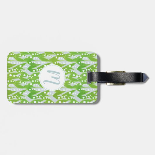 Lily of the Valley Floral Pattern Gepäckanhänger (Rückseite horizontal)
