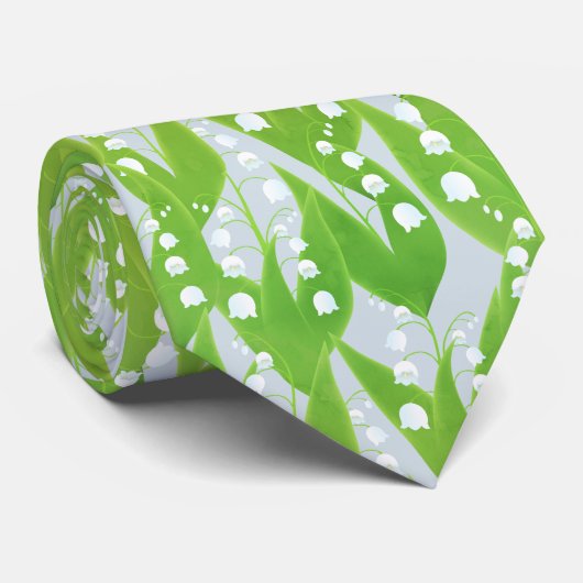 Lily of the Valley Floral Pattern Krawatte (Gerollt)