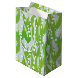 Lily of the Valley Floral Pattern Mittlere Geschenktüte