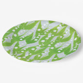 Lily of the Valley Floral Pattern Pappteller (Schrägansicht)