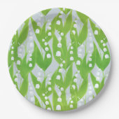 Lily of the Valley Floral Pattern Pappteller (Vorderseite)