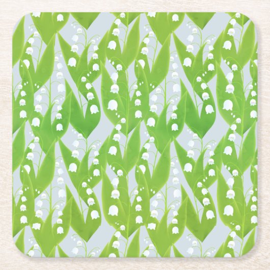 Lily of the Valley Floral Pattern Rechteckiger Pappuntersetzer (Vorderseite)
