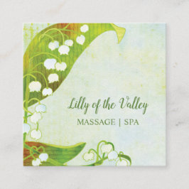 Lily of the Valley Floral Quadratische Visitenkarte