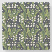 Lily of the Valley Floral Stone Untersetzer (Vorderseite)