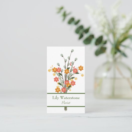 Lily of the Valley Florist Visitenkarte (Stehend Vorderseite)