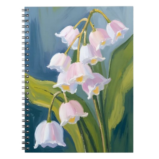 Lily of the Valley | Flower Watercolor Painted Notizblock (Vorderseite)