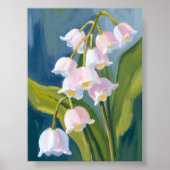 Lily of the Valley | Flower Watercolor Painted Poster (Vorne)