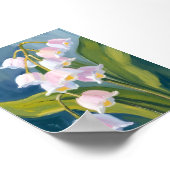 Lily of the Valley | Flower Watercolor Painted Poster (Ecke)