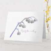 LILY OF THE VALLEY Folded Grußkarte Karte (Gelbe Blume)